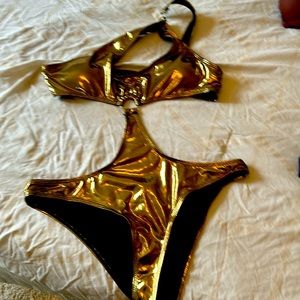 Large gold fashionova swimsuit